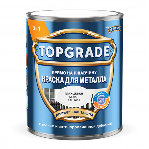 Краска для металла Topgrade гладкая глянцевая белая RAL 9003 0.75 л